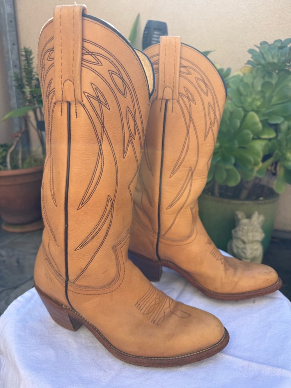 Light Tan Frye Boots